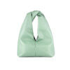Geanta din piele verde menta Cloud midi